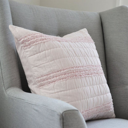 Hello Spud Decorative Pillow with Stuffer - Petite Ruffle Pink - HS-DPSF-000079