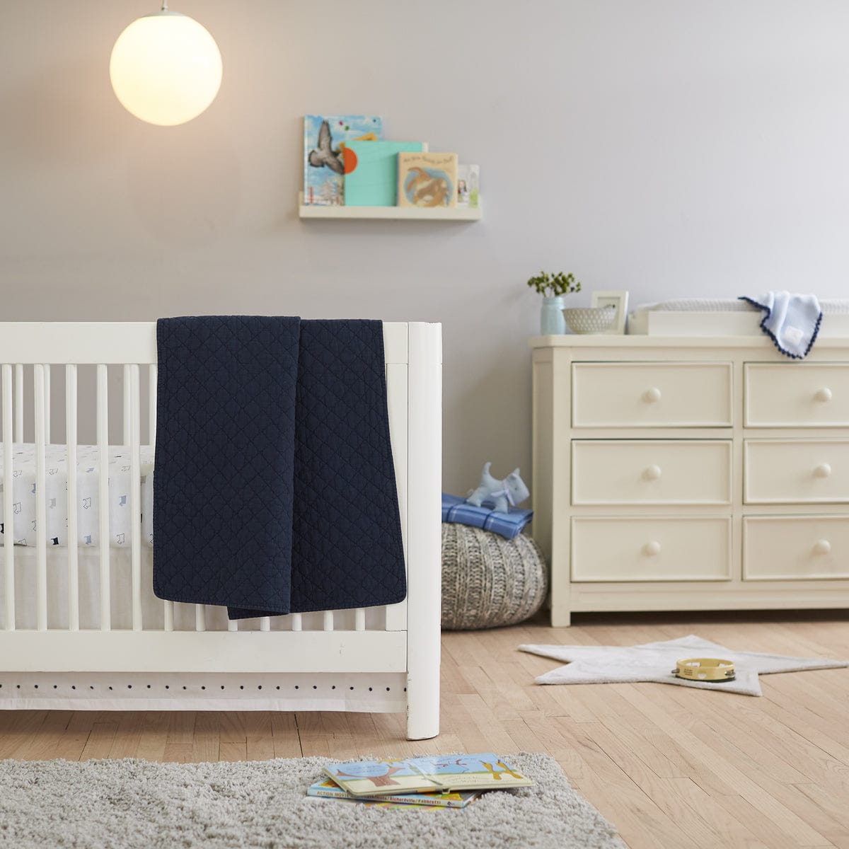 Hello Spud Organic Cotton Fitted Crib Sheet - Boy Scottie Dogs - HS-FCST-000016