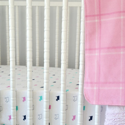 Hello Spud Organic Cotton Fitted Crib Sheet - Girl Scottie Dogs - HS-FCST-000015