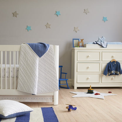 Hello Spud Organic Cotton Fitted Crib Sheet - Paper Airplanes - HS-FCST-000011