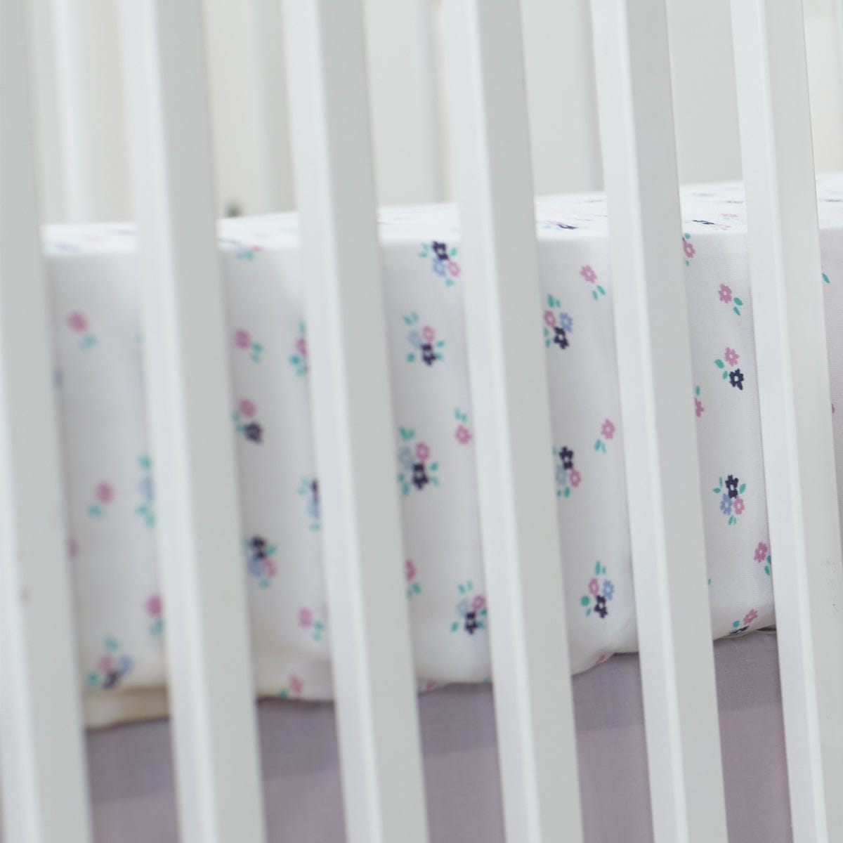 Hello Spud Organic Cotton Fitted Crib Sheet - Paris Floral - HS-FCST-000014