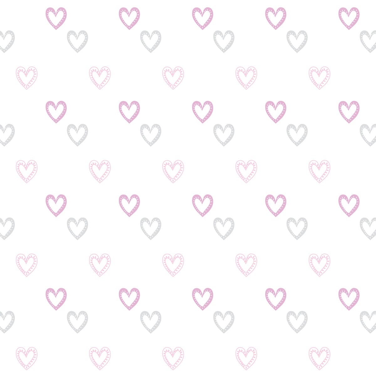 Hello Spud Organic Cotton Fitted Crib Sheet - Pink Hearts - HS-FCST-000012