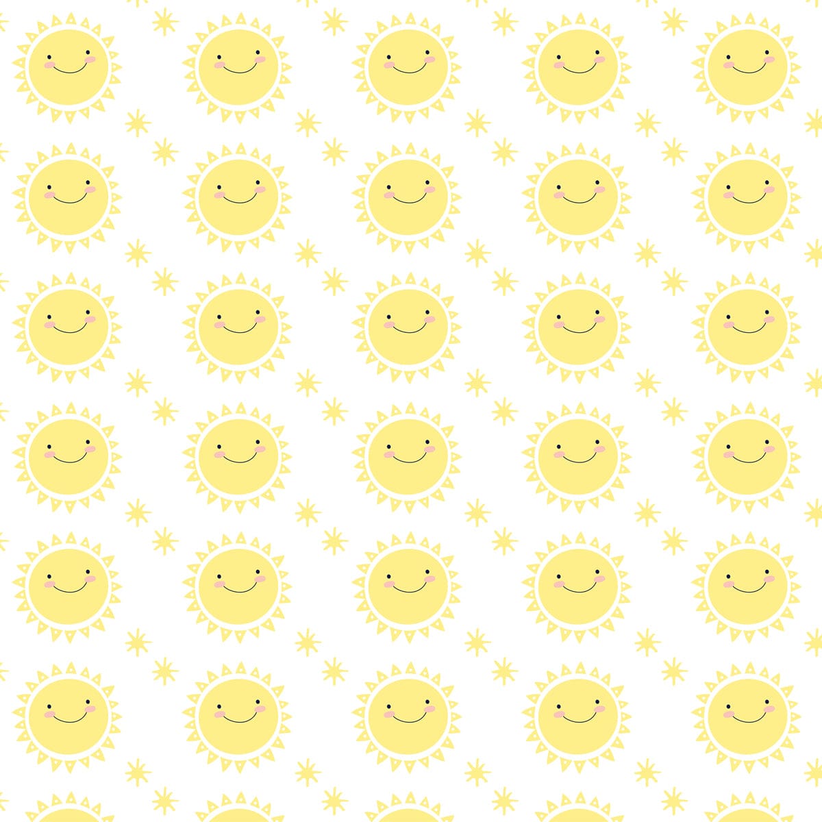 Hello Spud Organic Cotton Fitted Crib Sheet - Yellow Sunshine - HS-FCST-000018
