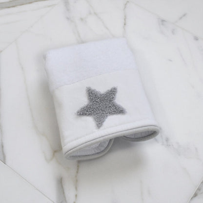 Hello Spud Organic Cotton Washcloth 3-Pack - Gray Stars - HS-WSCL-000065