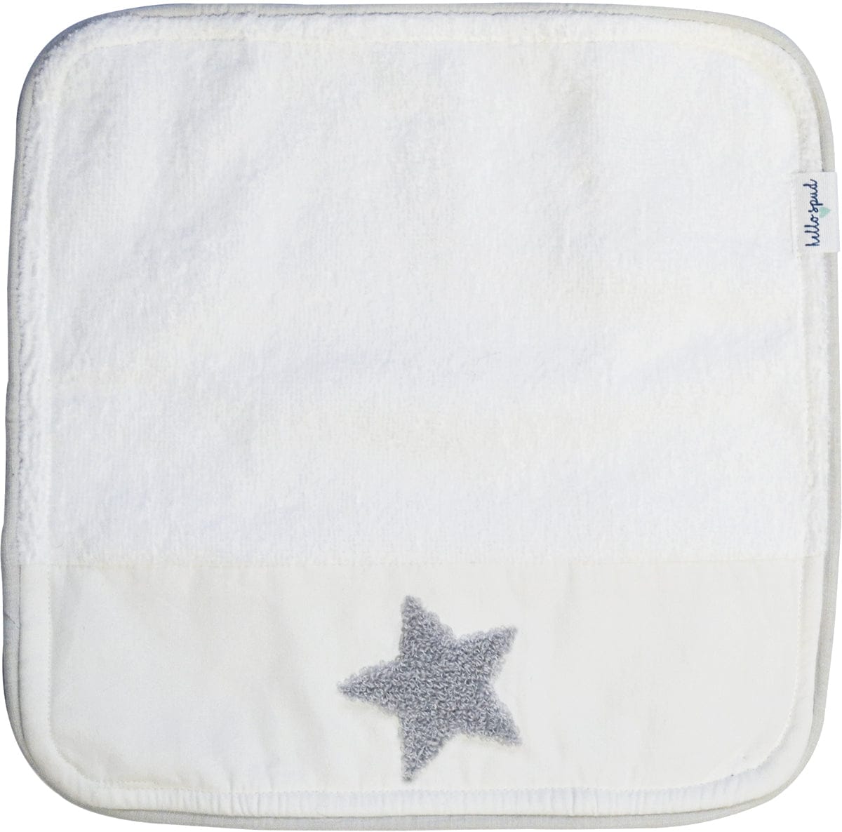 Hello Spud Organic Cotton Washcloth 3-Pack - Gray Stars - HS-WSCL-000065