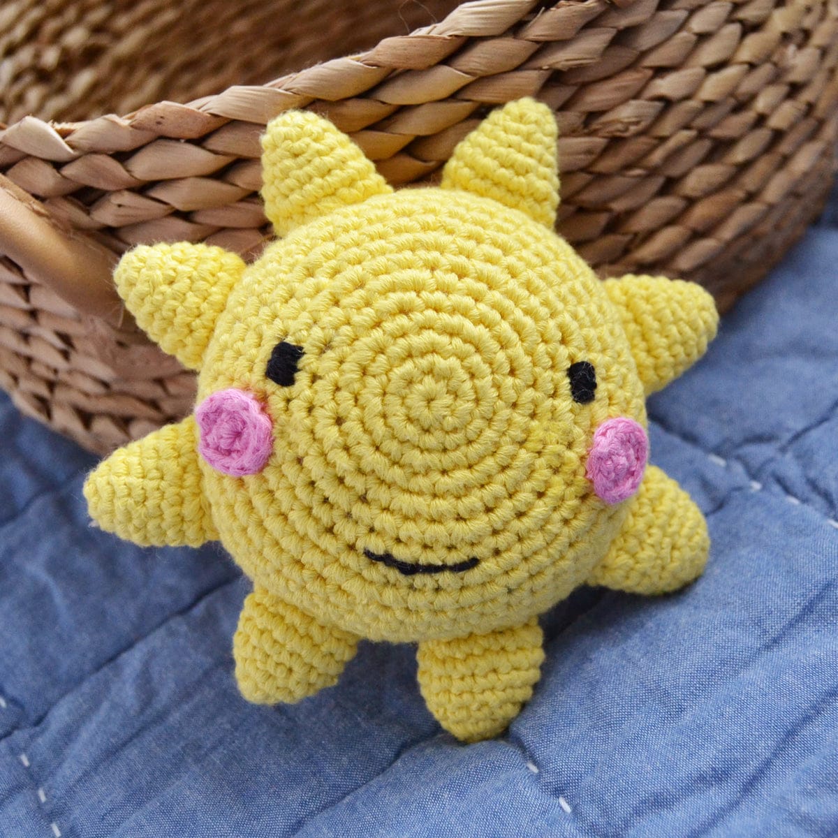 Hello Spud Stuffed Rattle Toy - Sunshine