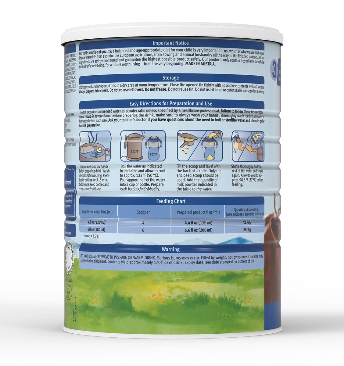 Holle Stage 3: Cow Milk Toddler Drink - 1 Year & up - 4.26069E+12