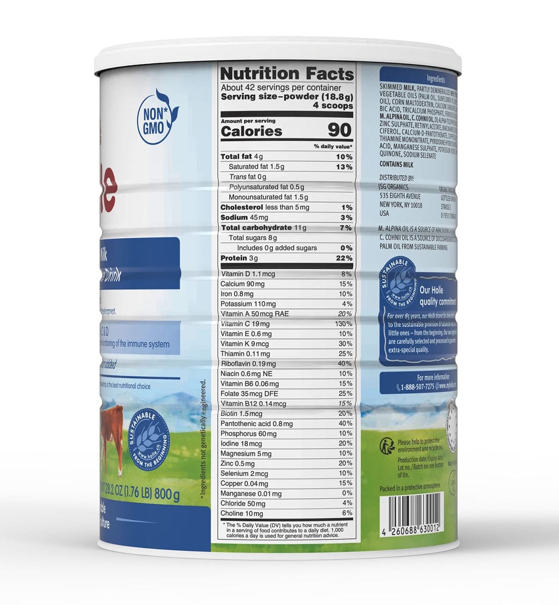 Holle Stage 3: Cow Milk Toddler Drink - 1 Year & up - 4.26069E+12