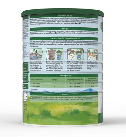 Holle Stage 3: Goat Milk Toddler Drink - Non GMO (28.2oz each, 6 Pack) - 4260688630036-6