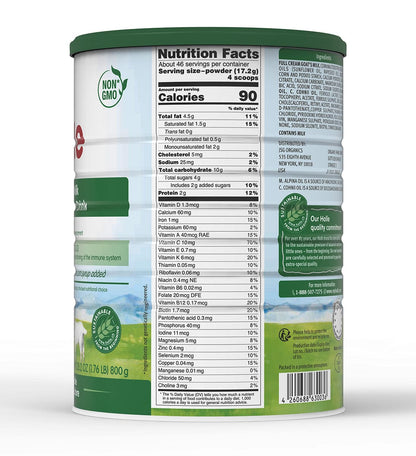 Holle Stage 3: Goat Milk Toddler Drink - Non GMO (28.2oz each, 6 Pack) - 4260688630036-6