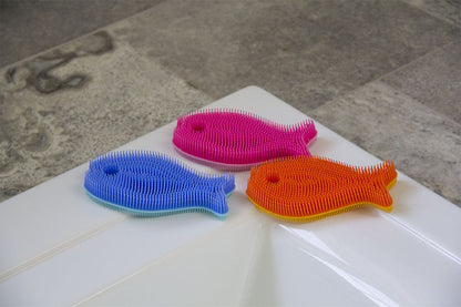 Innobaby Bathin' Smart Bath Scrub, Fish - Gold - SIL-FISH03