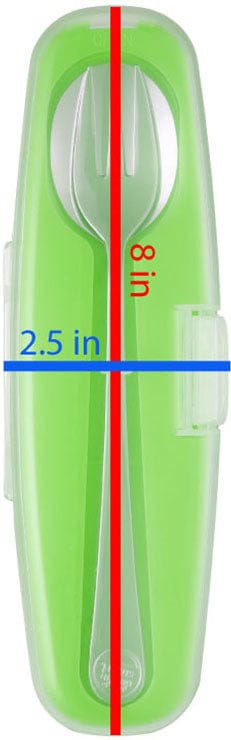 Innobaby Din Din Stainless Spoon & Fork Set - Green - DS-SSF03