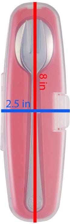 Innobaby Din Din Stainless Spoon & Fork Set - Pink - DS-SSF02