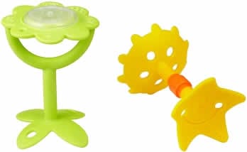 Innobaby EZ Grip Training Teether & Rattle - Yellow