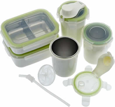 Innobaby Keepin' Fresh Stainless 15 oz Bento - Alligator/Green - KS-BT-ALLI01