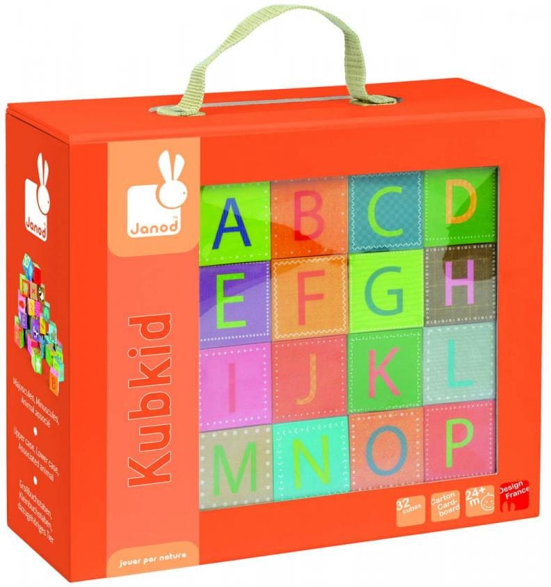 Janod Kubkid Alphabet Blocks (32 Cubes) - J02993