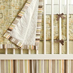 JJ Cole Green Tiles 4-Piece Crib Bedding Set - CBGT