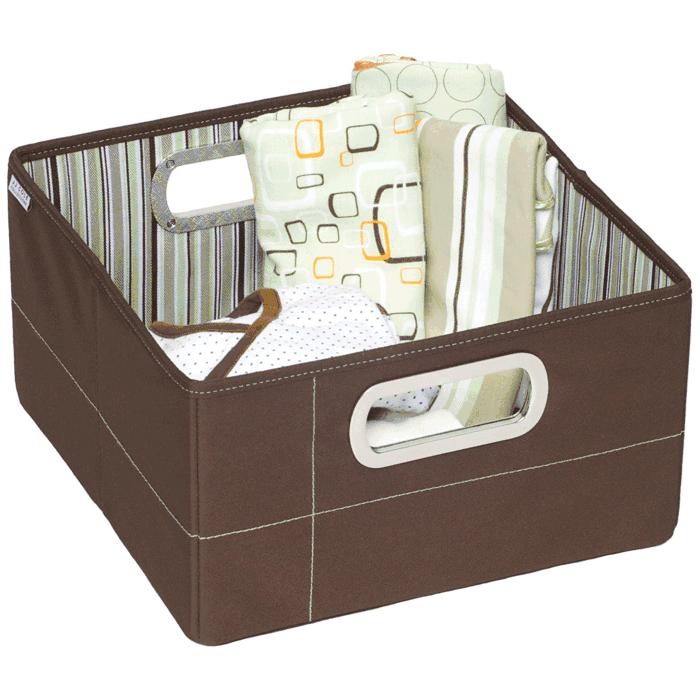 JJ Cole Storage Box 6.5" - Cocoa Stripe - DSCS