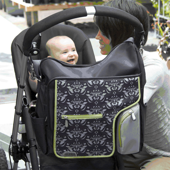 JJ Cole System 180 Bag - Black Damask - MSBD