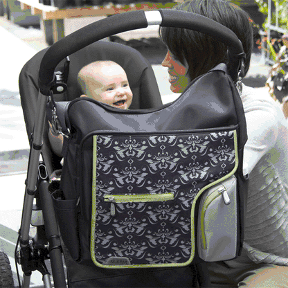 JJ Cole System 180 Bag - Black Damask - MSBD