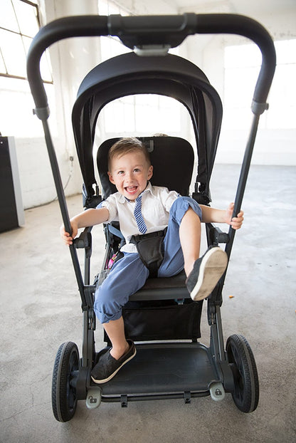 Joovy Caboose S with 1 Seat Sit And Stand Double Stroller - Black Melange - 8207-J