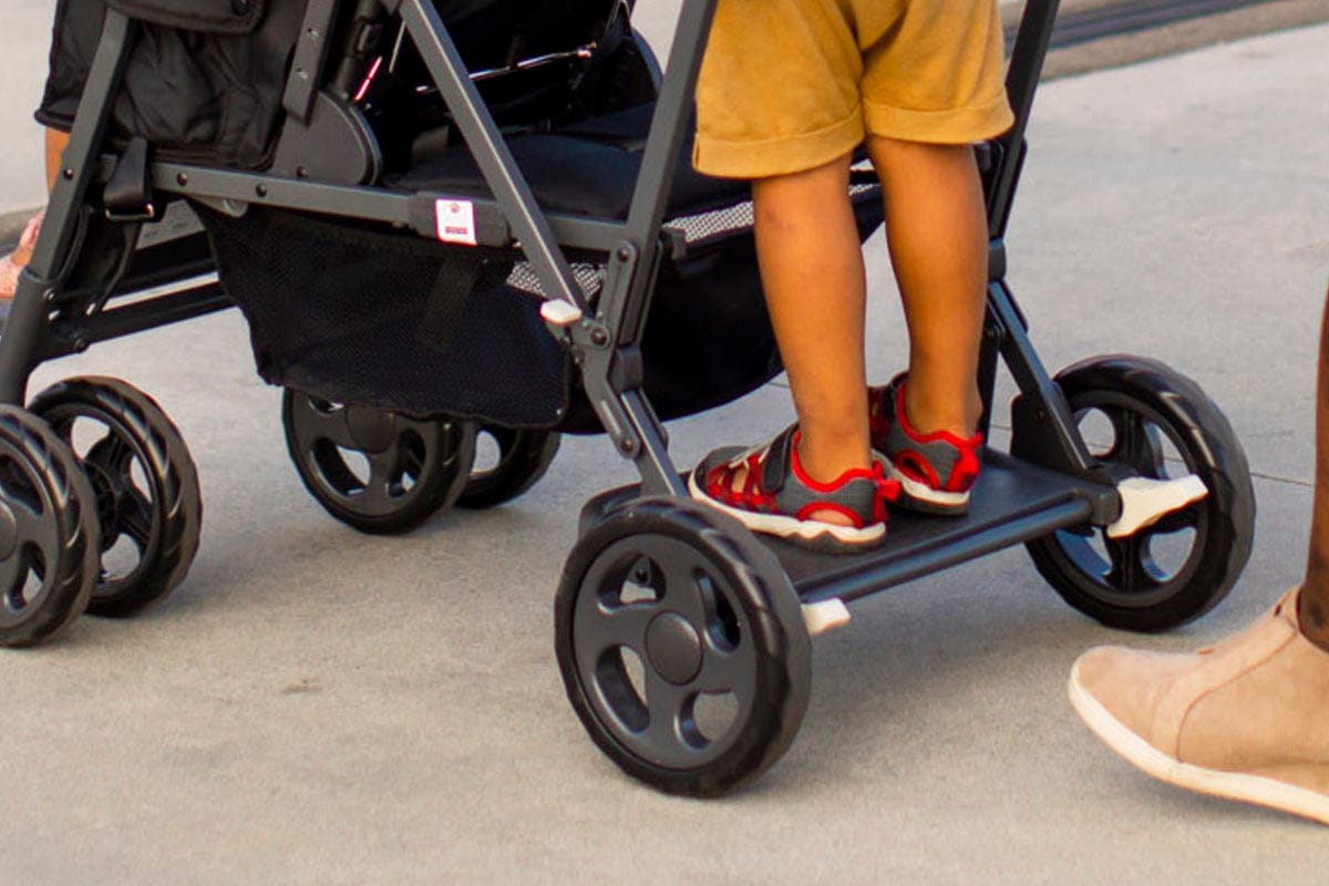 Joovy Caboose Sit And Stand Tandem Double Stroller - Graphite / Amber - 8144-J