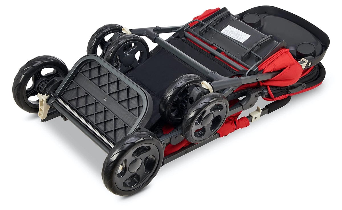 Joovy Caboose Too Sit And Stand Tandem Double Stroller - Graphite / Red - 8161-J