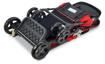 Joovy Caboose Too Sit And Stand Tandem Double Stroller - Graphite / Red - 8161-J