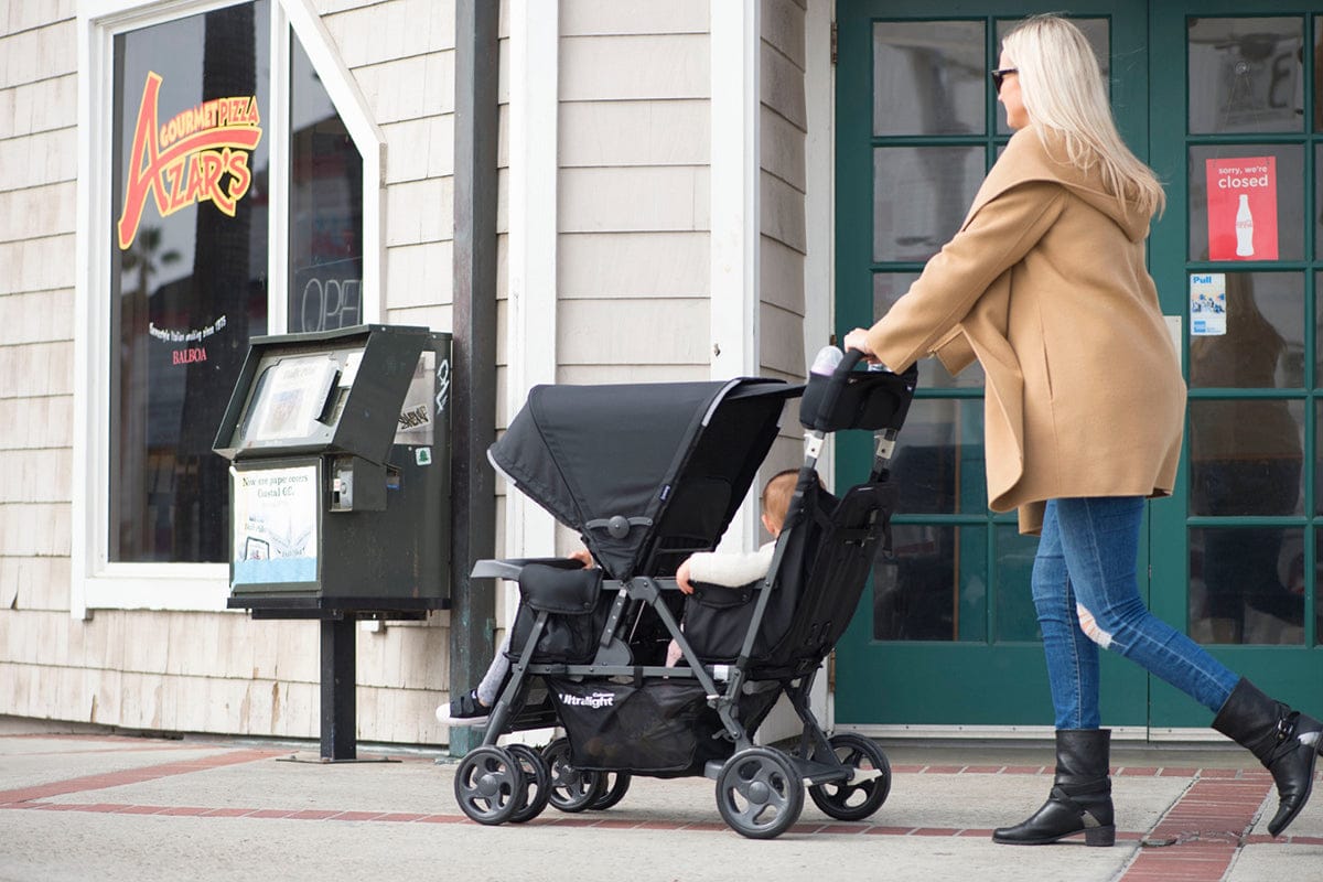 Joovy Caboose Too Ultralight Sit And Stand Tandem Double Stroller - Graphite / Black - 8177-J