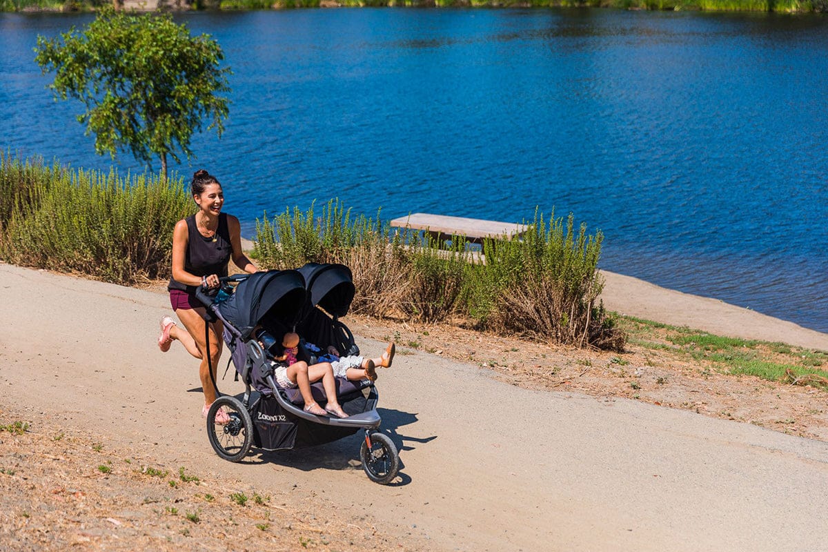 Joovy Zoom X2 Lightweight Jogging Side by Side Double Stroller - Forged Iron - 8269-J