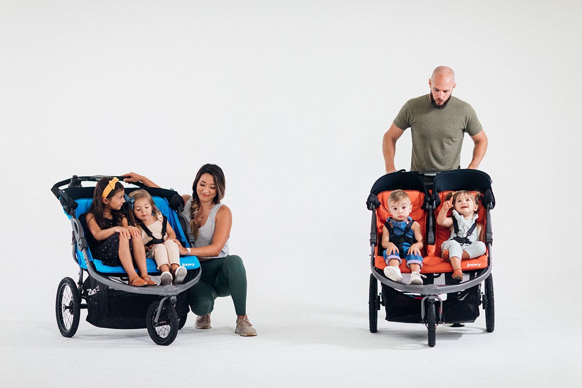 Joovy Zoom X2 Lightweight Jogging Side by Side Double Stroller - Glacier