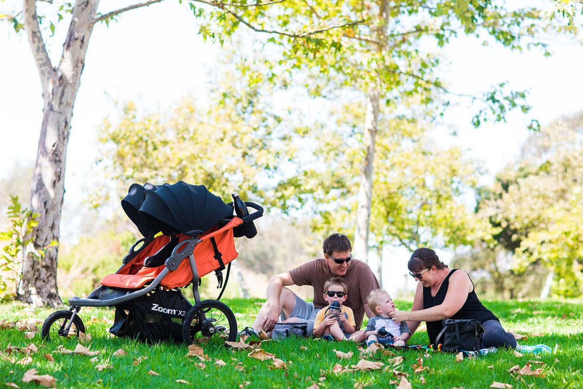 Joovy Zoom X2 Lightweight Jogging Side by Side Double Stroller - Paprika - 8268-J