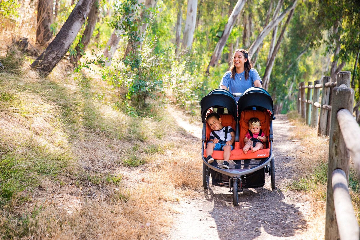 Joovy Zoom X2 Lightweight Jogging Side by Side Double Stroller - Paprika - 8268-J