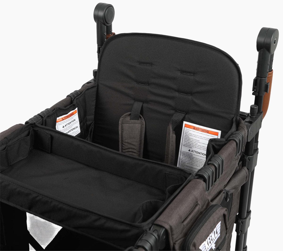 Keenz XC Luxury Comfort (2 Seater) Stroller Wagon - Charcoal Black