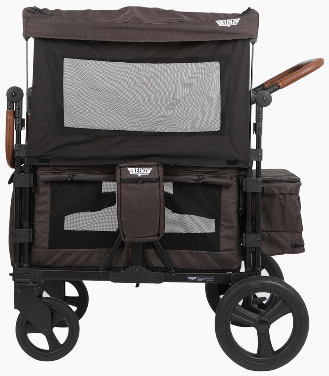 Keenz XC Luxury Comfort (2 Seater) Stroller Wagon - Charcoal Black