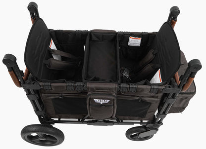Keenz XC Luxury Comfort (2 Seater) Stroller Wagon - Charcoal Black