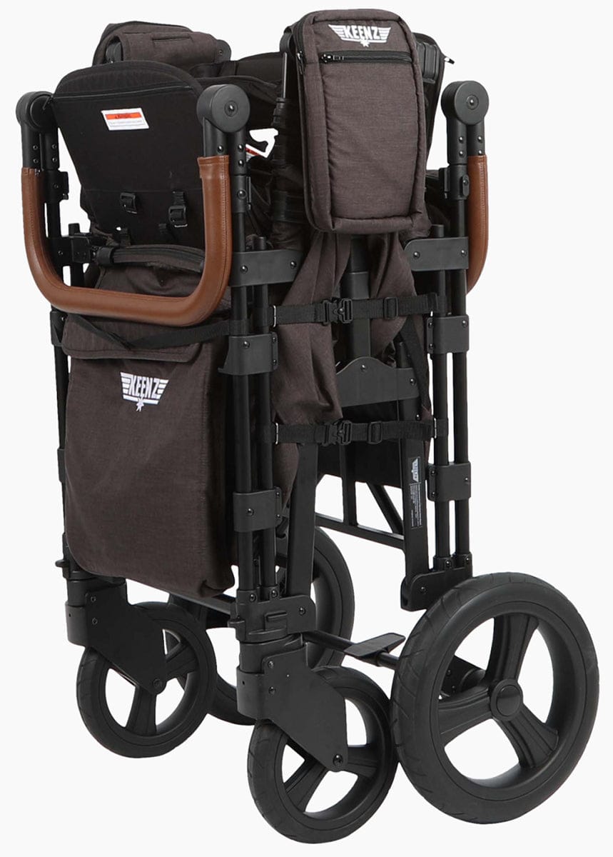 Keenz XC Luxury Comfort (2 Seater) Stroller Wagon - Charcoal Black