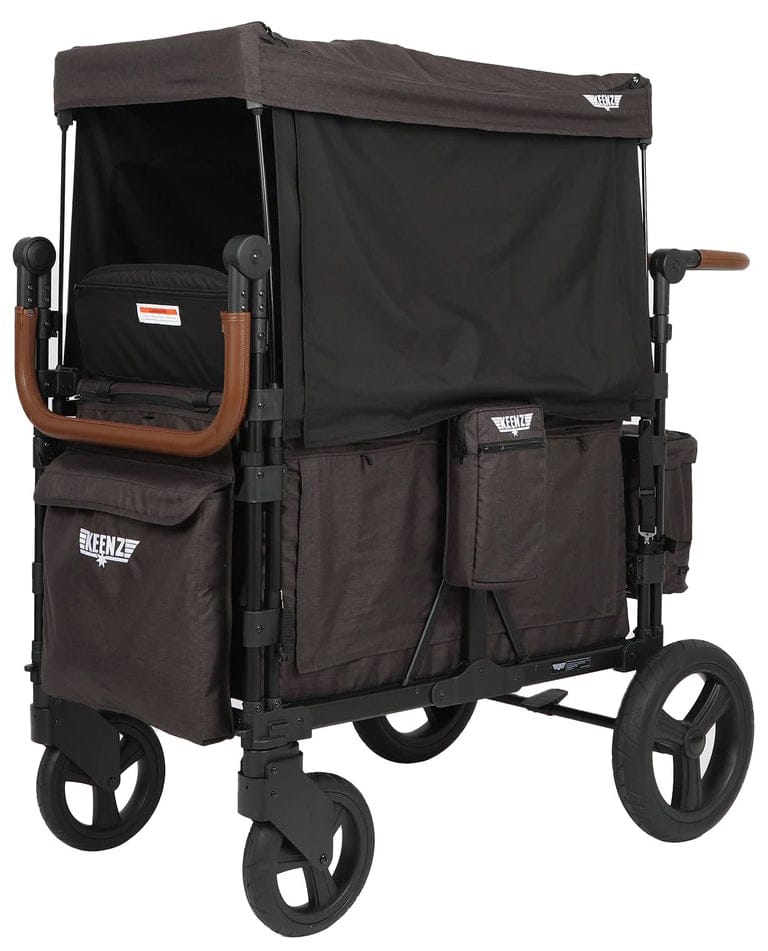 Keenz XC+ Luxury Comfort (4 Seater) Stroller Wagon - Charcoal Black