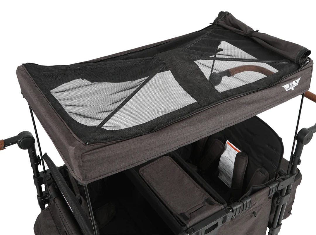Keenz XC+ Luxury Comfort (4 Seater) Stroller Wagon - Charcoal Black