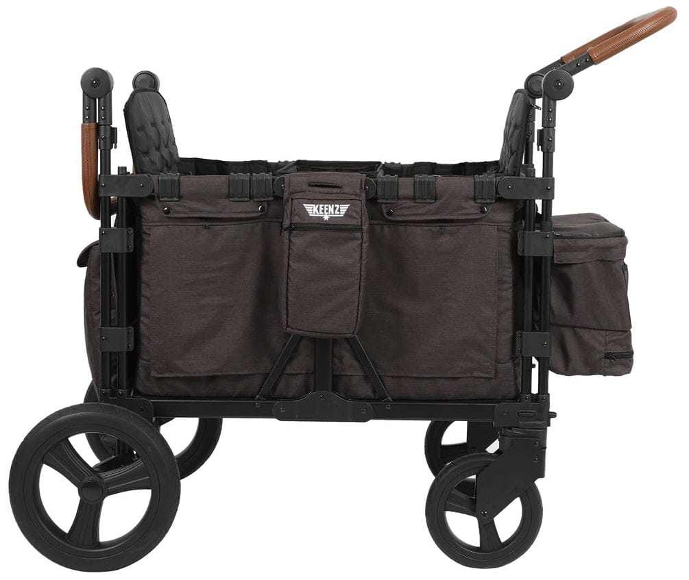 Keenz XC+ Luxury Comfort (4 Seater) Stroller Wagon - Charcoal Black