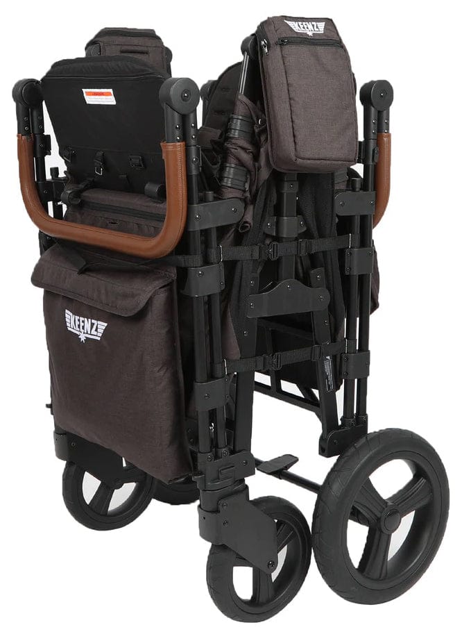 Keenz XC+ Luxury Comfort (4 Seater) Stroller Wagon - Charcoal Black