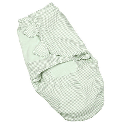 Kiddopotamus SwaddleMe Small Cotton Flannel in Blue Gingham