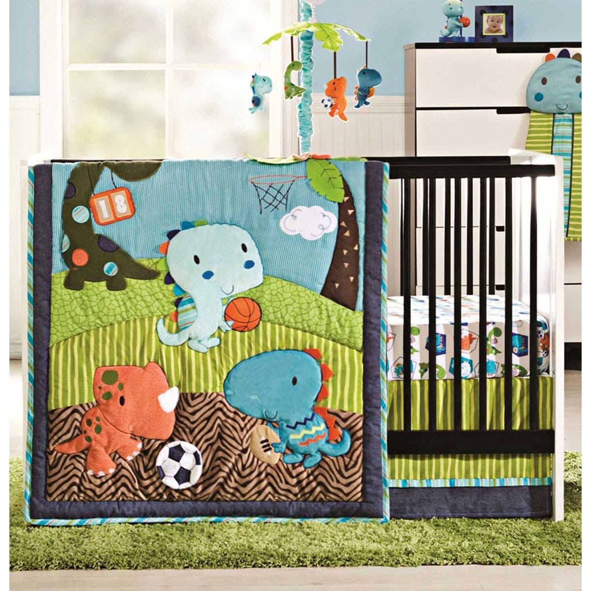KidsLine Dino Sports 4 Piece Crib Bedding Set - 9204BED