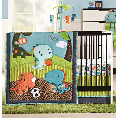 KidsLine Dino Sports 4 Piece Crib Bedding Set - 9204BED