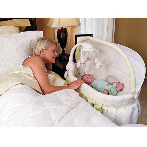 Kolcraft Easy Reach Rocking Bassinet with Light Vibes Mobile - KB008-SAG