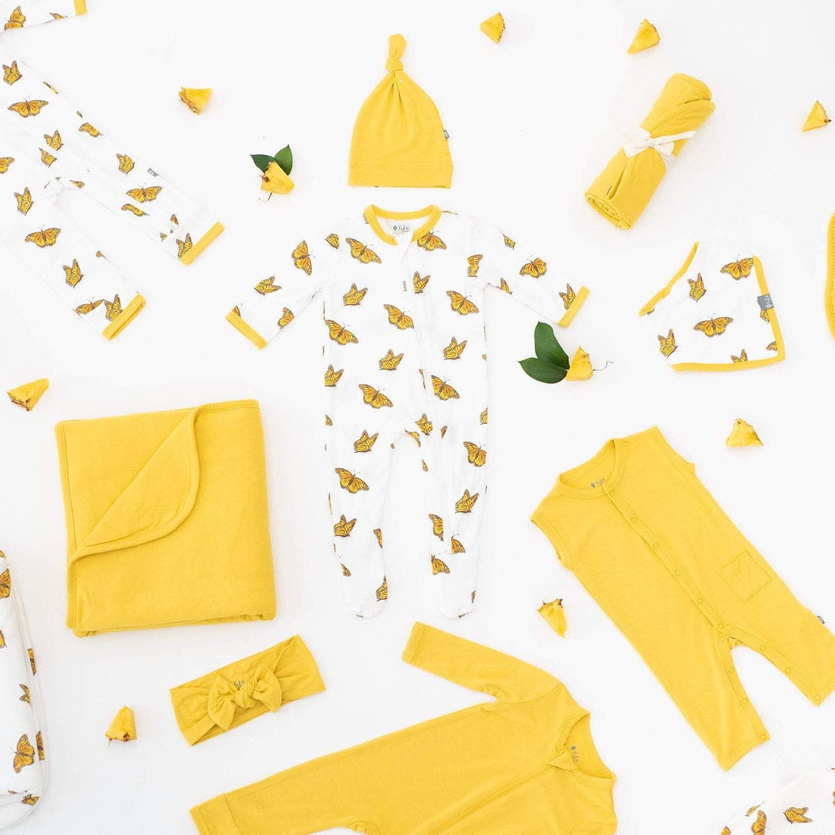 Kyte Baby Printed Zippered Footie - Monarch (0-3 months) - 1911MA1