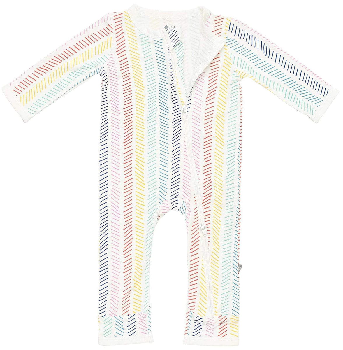 Kyte Baby Printed Zippered Romper - Herringbone (3-6 months) - HB1910SP21-2