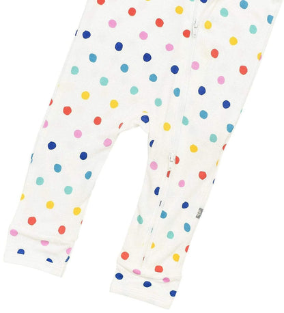 Kyte Baby Printed Zippered Romper - Polka Dots (Newborn) - PD1910SP21-0
