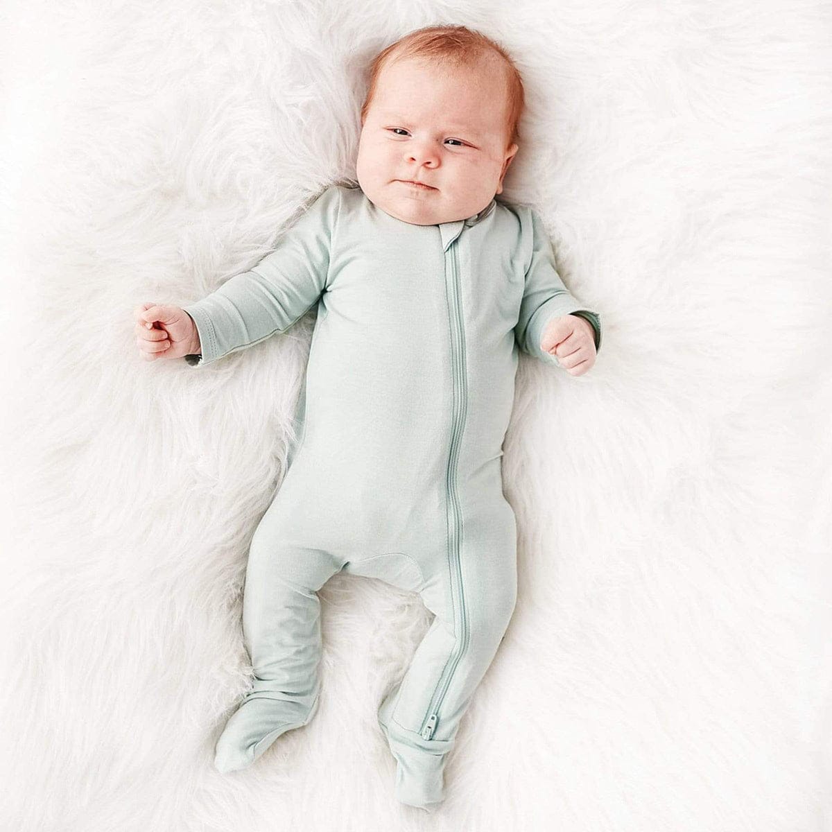 Kyte Baby Zippered Footie - Sage (3-6 months)