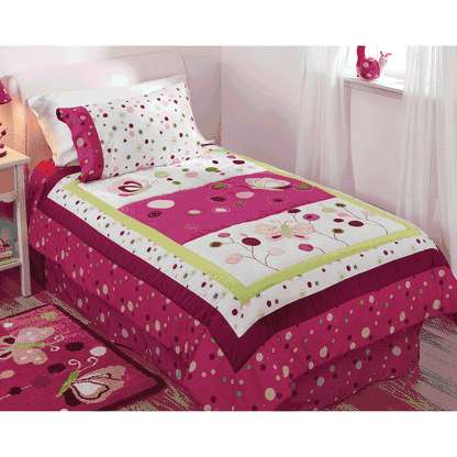 Lambs & Ivy Raspberry Swirl 2 Piece Twin Set - 6775